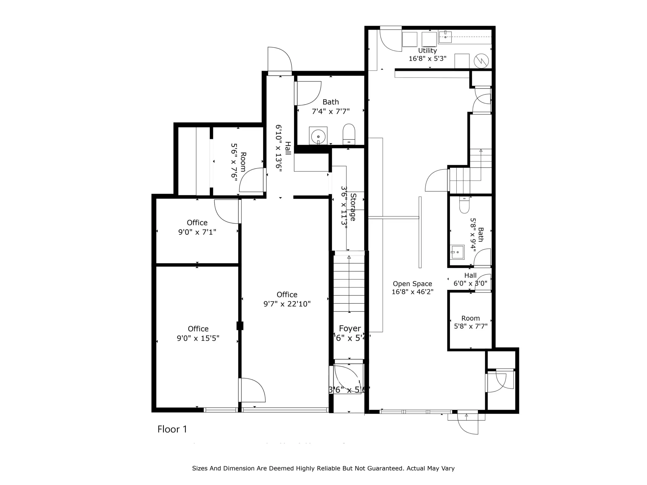 Floor Plan 24214-24216 Hawthorne Blvd Floor 1